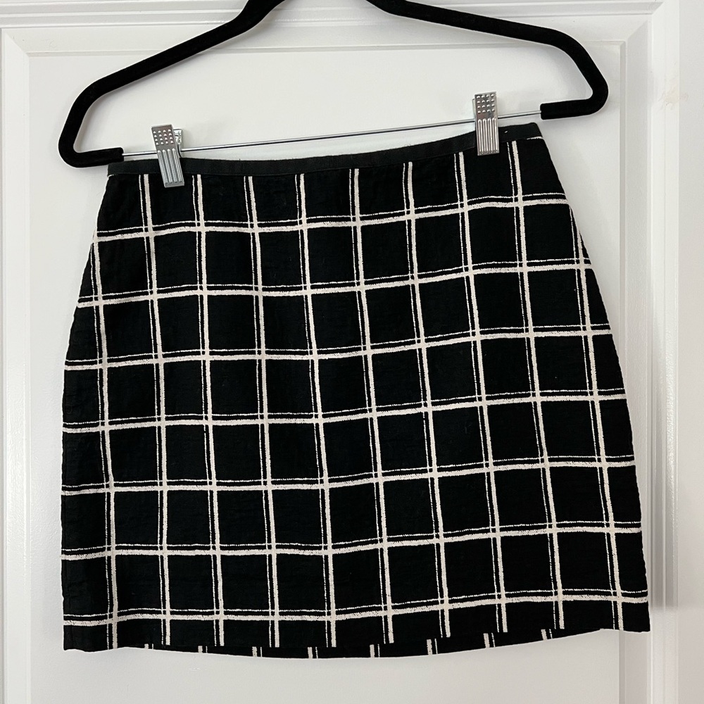 Madewell checkered Mini Skirt